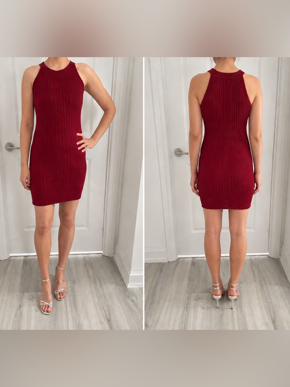 Bodycon ribbed dress.